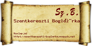 Szentkereszti Boglárka névjegykártya
