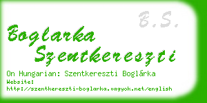 boglarka szentkereszti business card